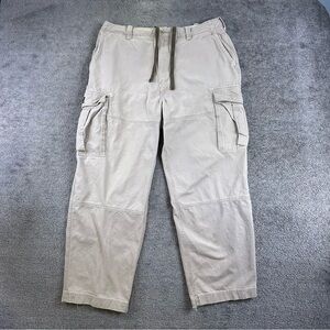 Vintage Abercrombie & Fitch Pants Mens 38R Khaki Cargo Pockets Paratropper Y2K